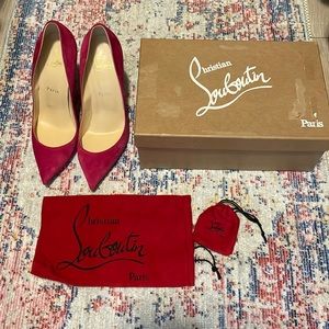 Christian Louboutin Pigalle Follies 100 Rose Velour
